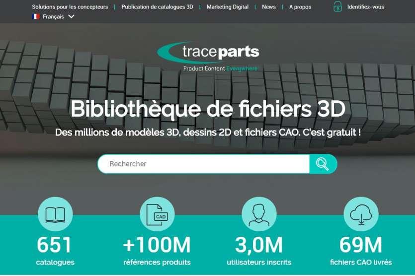 Lancement du nouveau site Internet de TraceParts, sp�cialiste du contenu num�rique 3D
