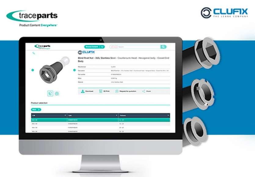 Clufix int�gre la plateforme de contenu CAO de TraceParts