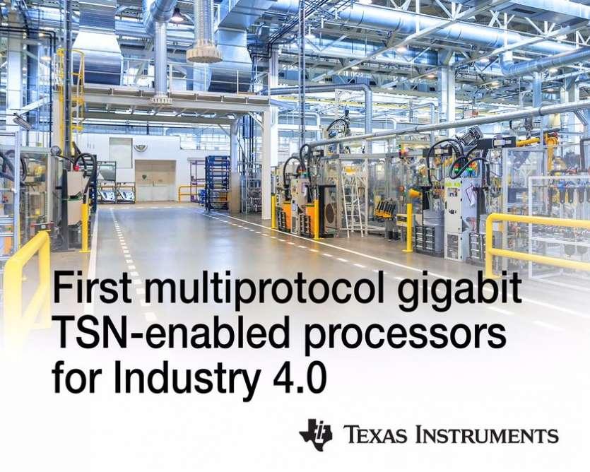 TI lance les tout premiers processeurs multiprotocoles compatibles TSN reposant sur la technologie Gigabit pour l�industrie 4.0