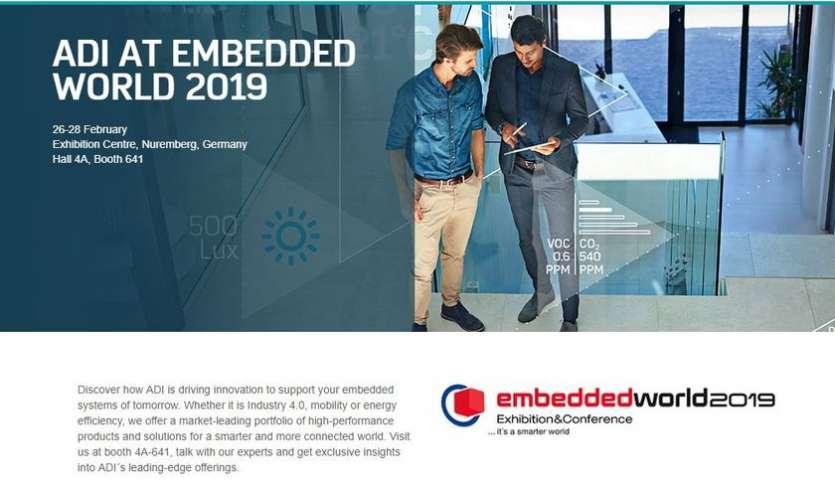 Salon embedded world 2019 : Analog Devices pr�sente ses technologies pour chaque volet de la conception de syst�mes embarqu�s