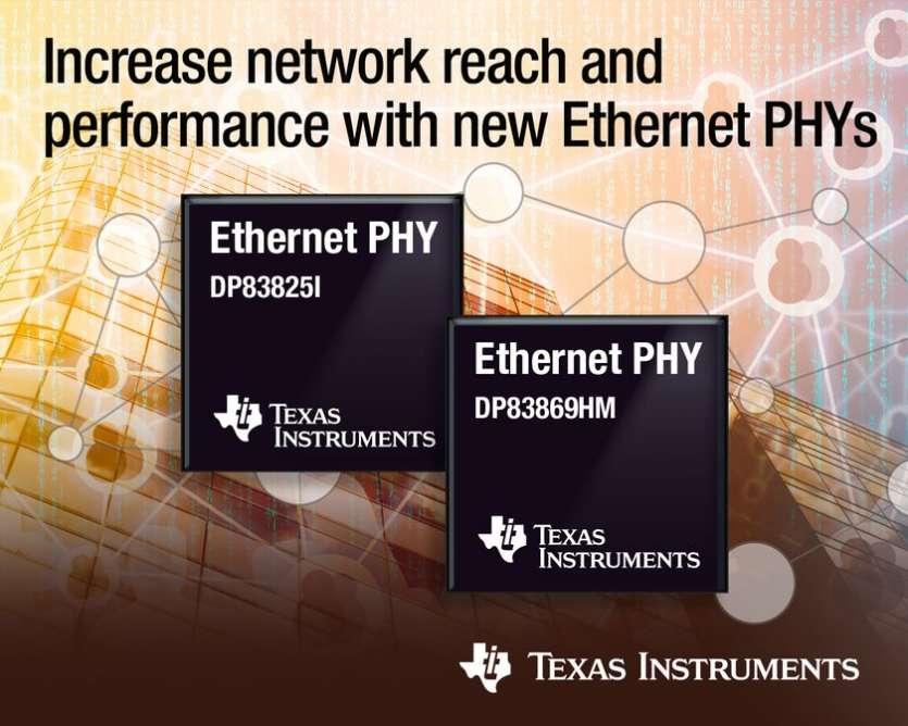 Les nouveaux composants PHY Ethernet de TI simplifient la conception des r�seaux et optimisent les performances