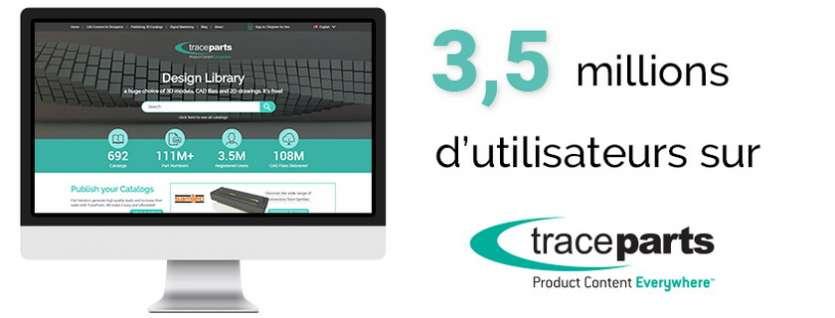 TraceParts atteint un nouveau record avec 3,5 millions d'utilisateurs enregistr�s