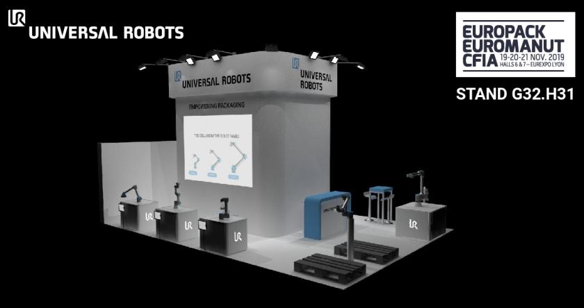 Universal Robots pr�sente ses applications d�di�es au conditionnement et le nouveau UR16e au salon Europack Euromanut CFIA 2019