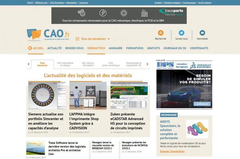 TraceParts rach�te les sites CAO.fr, BIMActu.com et CAO-formation.com pour renforcer son offre de services de marketing digital